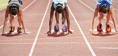 Runners at starting line