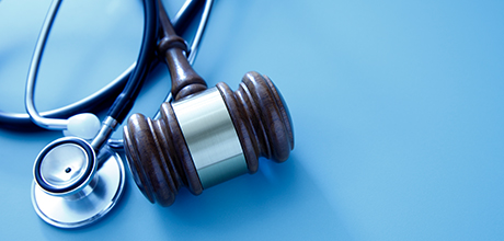stethoscope and gavel
