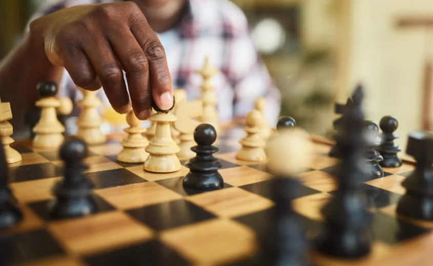 Person playing chess