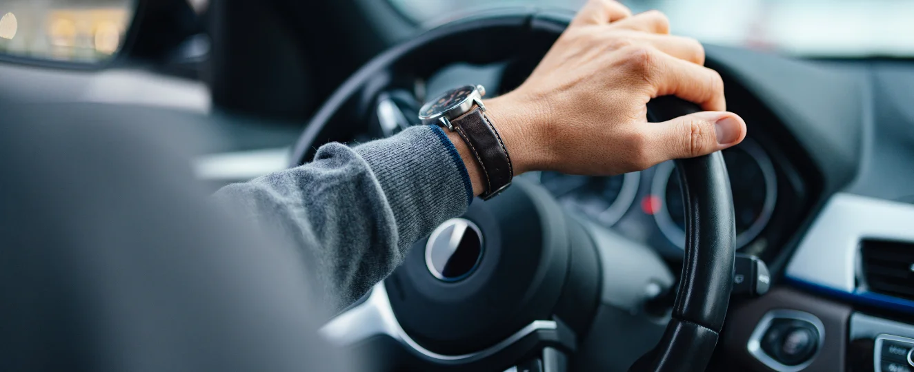 Driving in a car